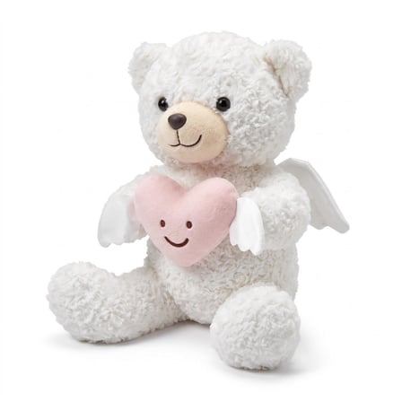 PL50247 50 Cm Kanatlı Kalp Tutan Ayı Peluş Oyuncak