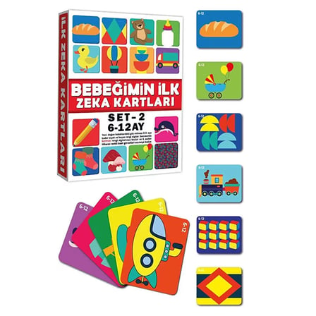2205 Eğitici Kartlar 6-12 Ay Zeka Kartları