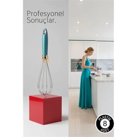 Profesyonel Paslanmaz Çelik Çırpıcı, Ergonomik Mutfak Mikseri 28 Cm Lara Soydan Koleksiyonu