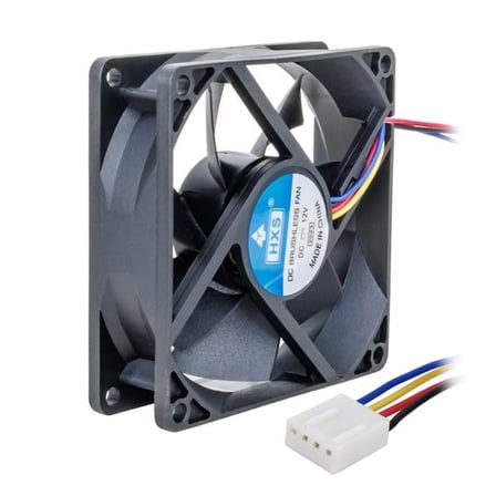 PM-5137 12V 80x80x25mm 8X8 12 Volt 4 Kablolu Soketli DC PC Fan