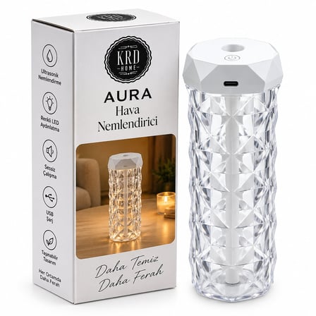Aura Kristal Hava Nemlendirici Buhar Makine - Koku Giderici KRD-8775
