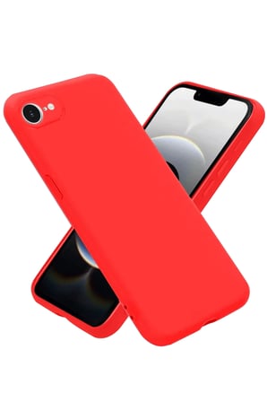 Apple iPhone 16E Kılıf Nano içi Kadife Silikon - Kırmızı