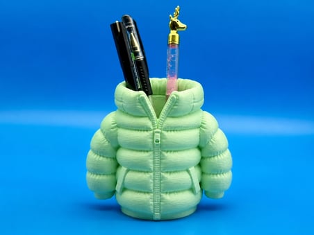 3D Baskı Şişme Mont Kalemlik - Masaüstü Organizer-Mint