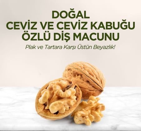 Doğal Diş Macunu 90 Gr Ceviz & Ceviz Kabuğu Özlü