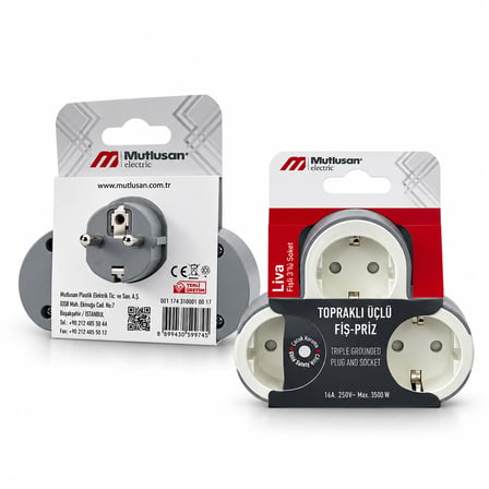 Topraklı Priz Fiş & Golyat ( 16A & 250V) ( MAX3500W)