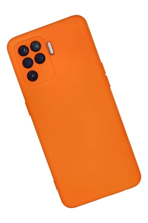 Oppo Reno 5 Lite Kılıf Nano içi Kadife Silikon - Turuncu