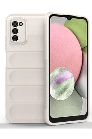 Samsung Galaxy A03S Kılıf Optimum Silikon - Krem