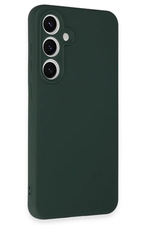 Samsung Galaxy S24 FE Kılıf Nano içi Kadife Silikon - Koyu Yeşil