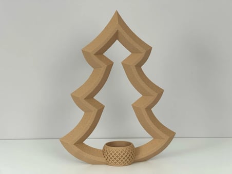 3D Baskı Yılbaşı Ağacı Tealight Mumluk 18 cm Dekoratif Çam Ağacı Şamdan Yeni Yıl Masa Süsü