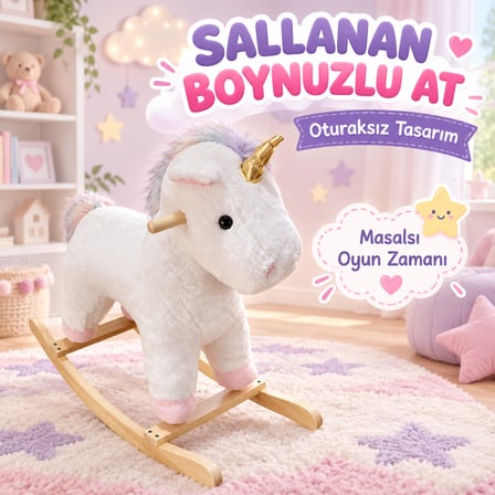 PL50210 Sallanan Boynuzlu At Oturaksız