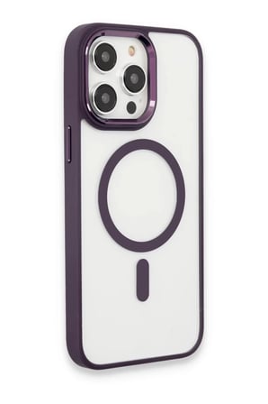 Apple iPhone 15 Pro Max Kılıf Room Magneticsafe Silikon - Derin Mor