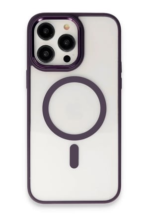 Apple iPhone 15 Pro Max Kılıf Room Magneticsafe Silikon - Derin Mor