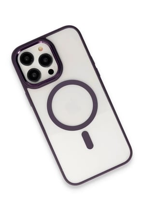 Apple iPhone 15 Pro Max Kılıf Room Magneticsafe Silikon - Derin Mor