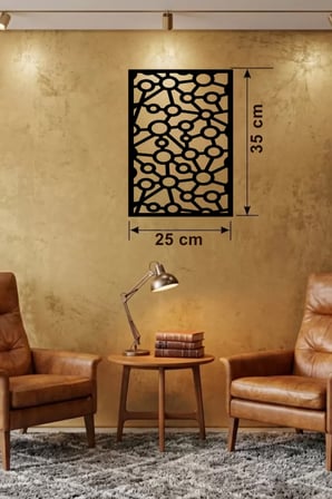 Modern Bağlantı Temalı Ahşap Duvar Tablosu - 25x35 cm Lazer Kesim Soyut Pano