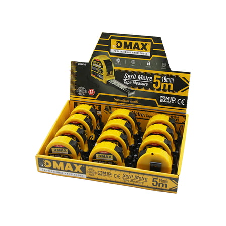 5 m x 19 mm Çelik Şerit Metre Otomatik Kilitli (1 Adet)