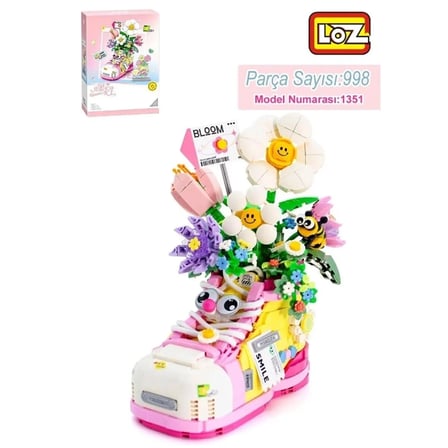 LZ-1351 Loz Çiçekli Spor Ayakkabı 998 Parça Block Oyuncak
