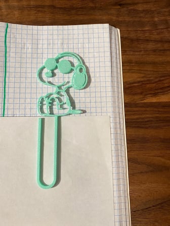 3D Baskı Gözlüklü Sevimli Köpek Figürlü Kitap Ayracı 4lü - - Mint