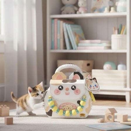 LZ-8843 Kedi Figürlü Meyve Çantası 360 Parça Block Oyuncak