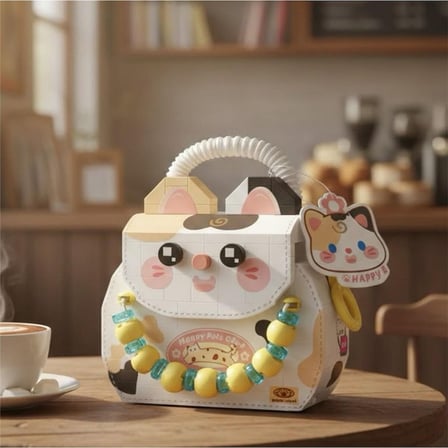 LZ-8843 Kedi Figürlü Meyve Çantası 360 Parça Block Oyuncak