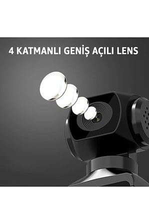 4K Ultra HD Aksiyon Kamerası 270° Geniş Açı Döner Klips Su Geçirmez Kılıf WiFi Kamera