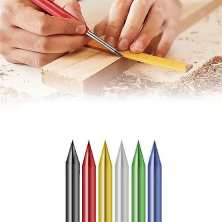 SN-27135 Marangoz Derin Dip Konum Delik İşaretleme Kurşun Uç Seti (6lı Paket)