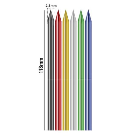 SN-27135 Marangoz Derin Dip Konum Delik İşaretleme Kurşun Uç Seti (6lı Paket)