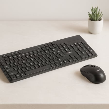 Kablosuz Multimedya Klavye ve Mouse Seti (Q Klavye) - Siyah