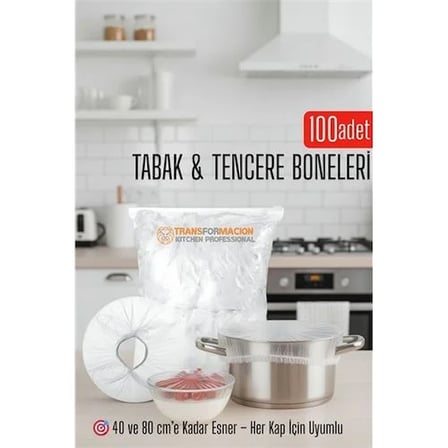Tabak Ve Tencere Bone Seti 2 Boyutlu 100 Adet 718847