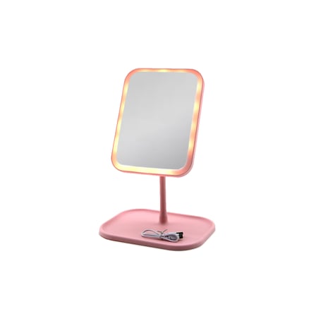7\" LED USB Şarjlı Dikdörtgen Makyaj Aynası, 90° Ayarlı