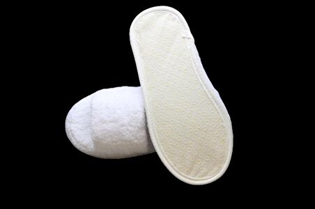 Terlik Havlu Banyo Ev Otel Lohusa Terliği Kaymaz Kalın Açık Burun