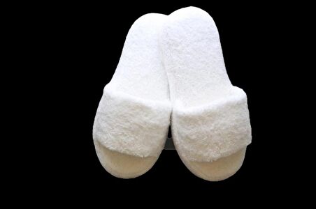 Terlik Havlu Banyo Ev Otel Lohusa Terliği Kaymaz Kalın Açık Burun