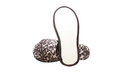 Terlik Baskılı Havlu Banyo Ev Otel Terliği KaymazKalın Açık Burun