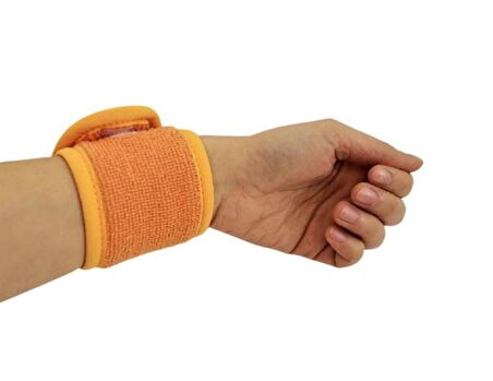 Bilek Bandı Oranj Microfiber Sporcu Bilekliği Kol Bandı Ter Bandı