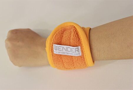 Bilek Bandı Oranj Microfiber Sporcu Bilekliği Kol Bandı Ter Bandı