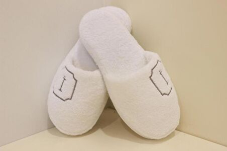 İ Nakışlı Havlu Banyo Ev Otel Lohusa Terliği Kalın Taban Terlik