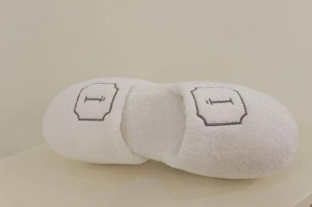 İ Nakışlı Havlu Banyo Ev Otel Lohusa Terliği Kalın Taban Terlik