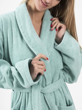 CottonVerse Şalyaka Bornoz – %100 Pamuk, Unisex