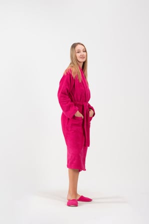 CottonVerse Şalyaka Bornoz – %100 Pamuk, Unisex