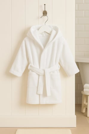 CottonVerse Bebek & Çocuk Kapşonlu Bornoz – %100 Pamuk, Unisex