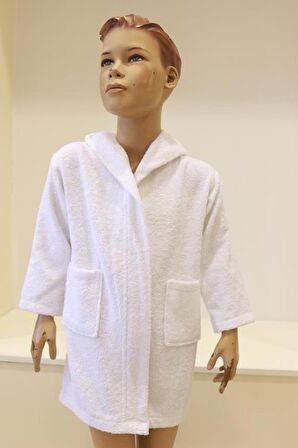 Bebek Bornozu Çocuk Bornozu Bukle Pamuklu Kapşonlu Bornoz