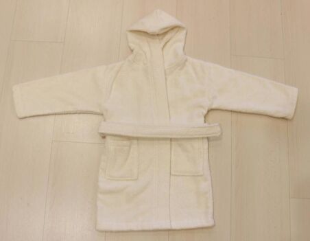 Bebek Bornozu Çocuk Bornozu Bukle Pamuklu Kapşonlu Bornoz