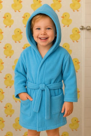 CottonVerse Bebek & Çocuk Kapşonlu Bornoz – %100 Pamuk, Unisex