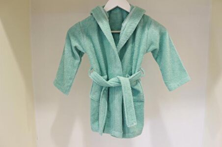 Bebek Bornozu Çocuk Bornozu Bukle Pamuklu Kapşonlu Bornoz