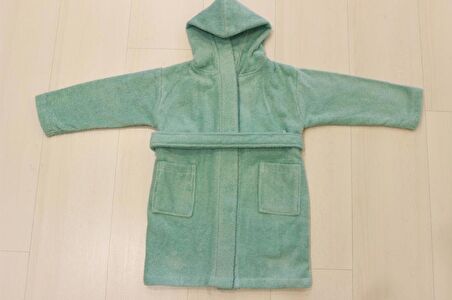 Bebek Bornozu Çocuk Bornozu Bukle Pamuklu Kapşonlu Bornoz