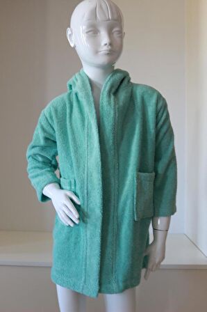 Bebek Bornozu Çocuk Bornozu Bukle Pamuklu Kapşonlu Bornoz