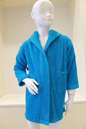 Bebek Bornozu Çocuk Bornozu Bukle Pamuklu Kapşonlu Bornoz