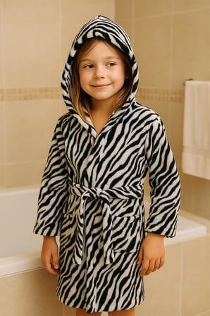 CottonVerse Bebek & Çocuk Kapşonlu Bornoz – %100 Pamuk, Unisex