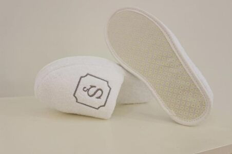 Ş Nakışlı Havlu Banyo Ev Otel Lohusa Terliği Kalın Taban Terlik