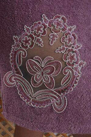 Kelebek Fantezi Bornoz Seti 5 Parça Dantelli Çeyiz Kadın Bornozu