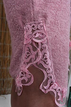 Rosa Fantezi Bornoz Seti 5 Parça Dantelli Çeyizlik Kadın Bornozu